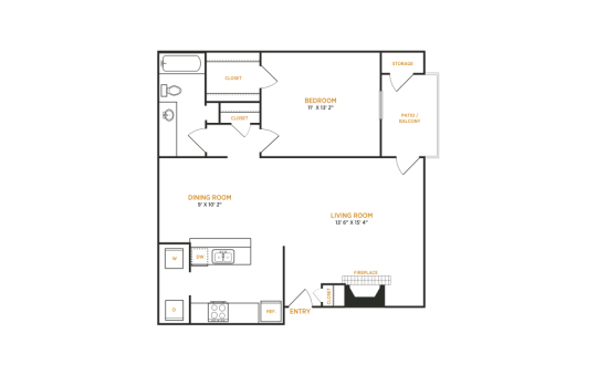 the floor plan for a two bedroom apartment at The  Kace